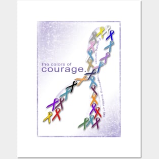 The Colors of Courage Cancer Awareness Ribbons Posters and Art